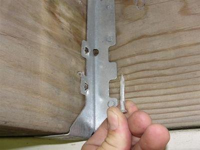 Timber deck - brackets not fixed
